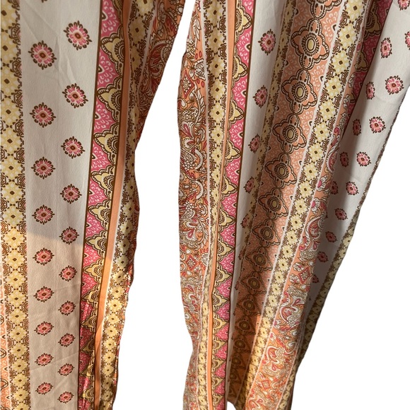 Band of Gypsies Boho Lightweight Jumpsuit Summer Tones Size Large - Picture 4 of 4